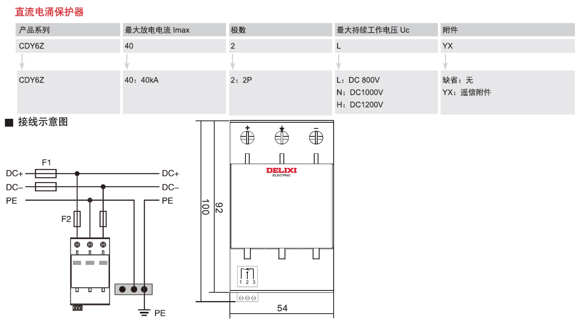 CDY6Z直流电涌保护器（高电压）产品详情